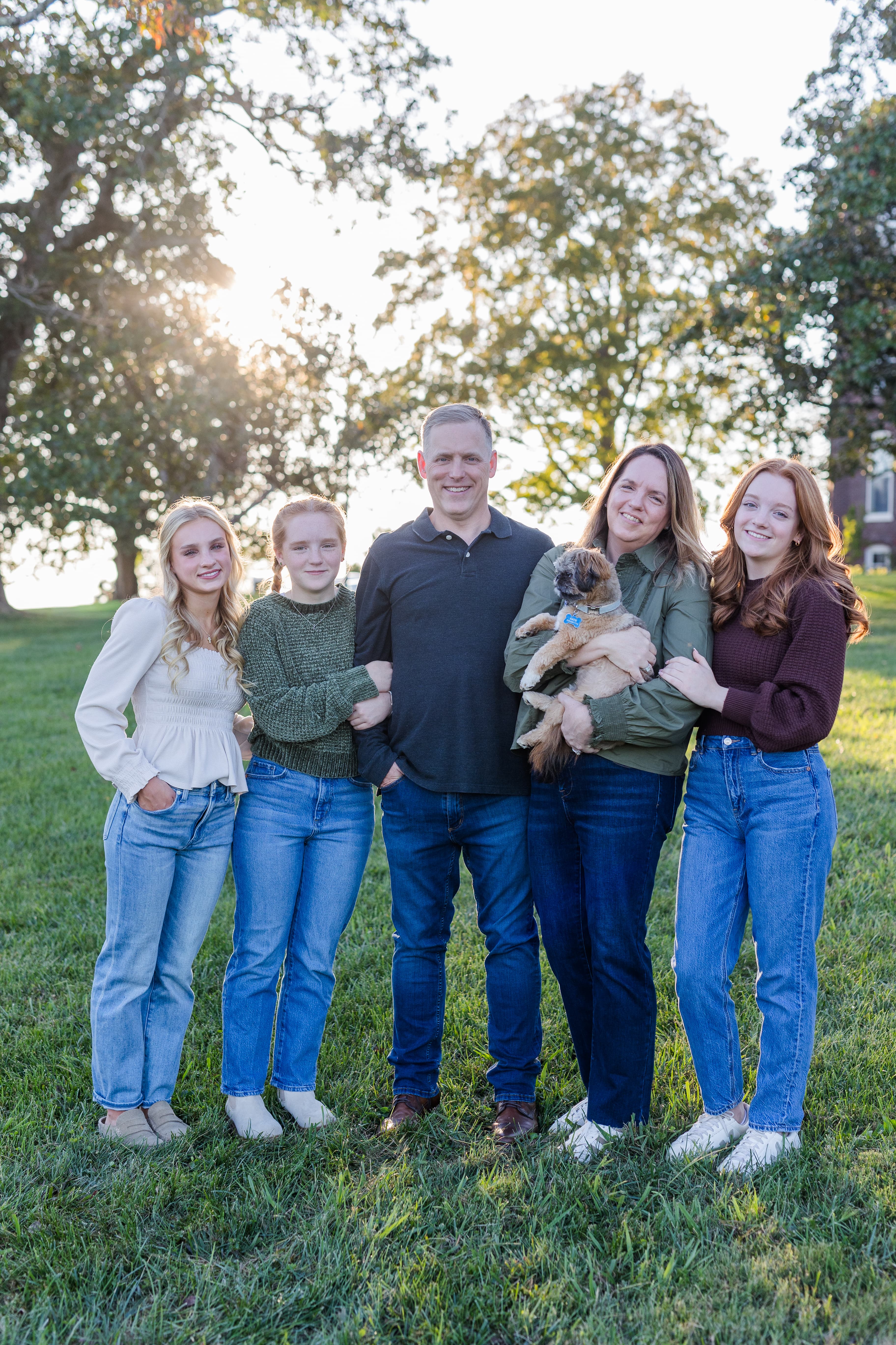 The whole family